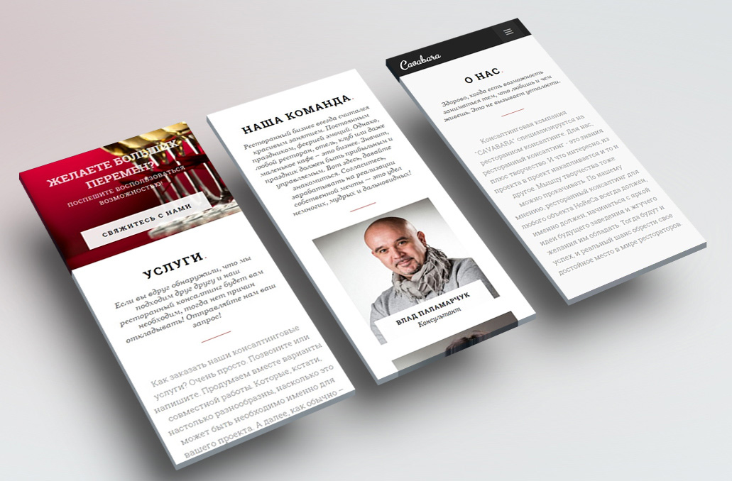 Создание сайта для компании «CAVABARA» Создание сайта для компании «CAVABARA»