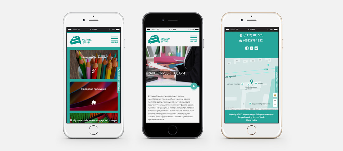 Разработка мобильной версии сайта для маркато груп Разработка мобильной версии сайта для маркато груп